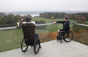 Třeboň - Park u rybníka Svět a vyhlídka Lázní Aurora