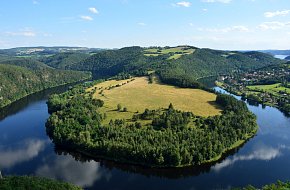 Vyhlídka na podkovu Vltavy Zduchovice