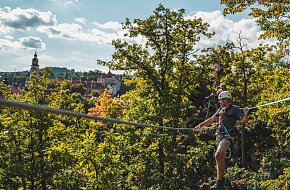 Nejdelší dvojitá vzdušná lávka na ferratě v České republice