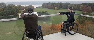 Třeboň - Park u rybníka Svět a vyhlídka Lázní Aurora