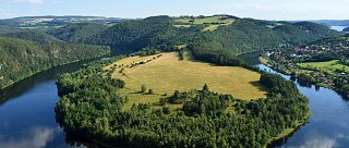 Vyhlídka na podkovu Vltavy Zduchovice