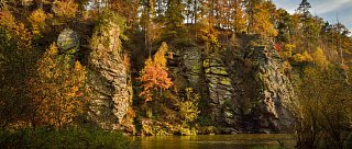 Skalní lezení v údolí Lužnice