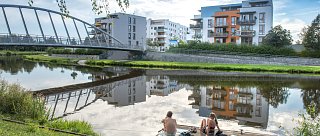 Koupací mola na řekách v Budějovicích