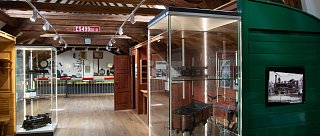 Expozice železnice z Borovan vlakem tam a zpátky