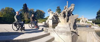 Český Krumlov - zámecký park a vyhlídka z parku